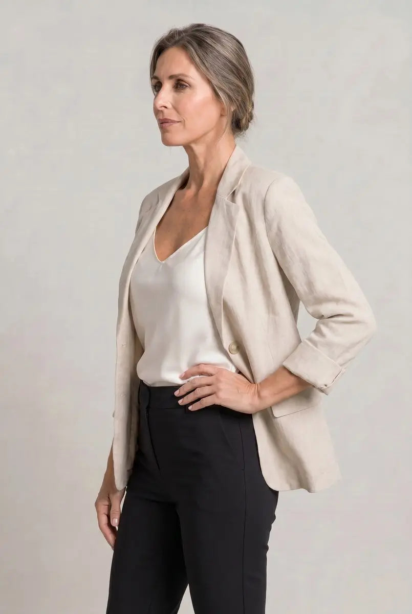 Women's Coat Lightweight Single-Button Relaxed Blazer Jacket