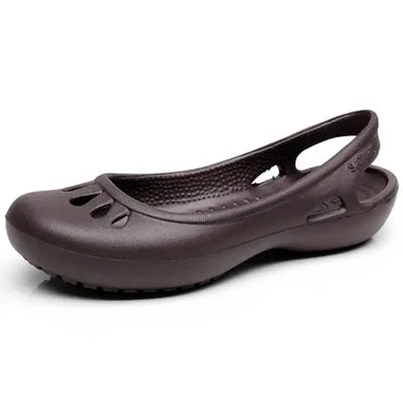 Women's Comfortable Sandals Lightweight Waterproof Jelly Slingback Flats