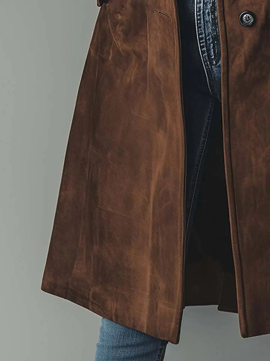 Women's Double-Breasted Trench Coat Classic Vintage Style