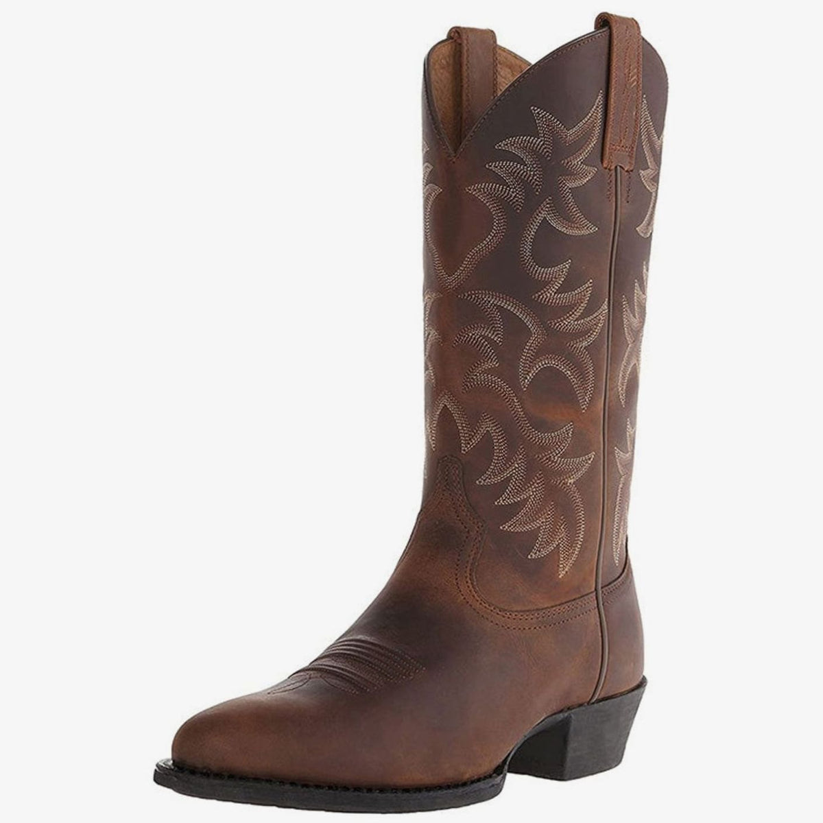 Women's Embroidered Western Cowboy Mid-Calf Block Heel Boots