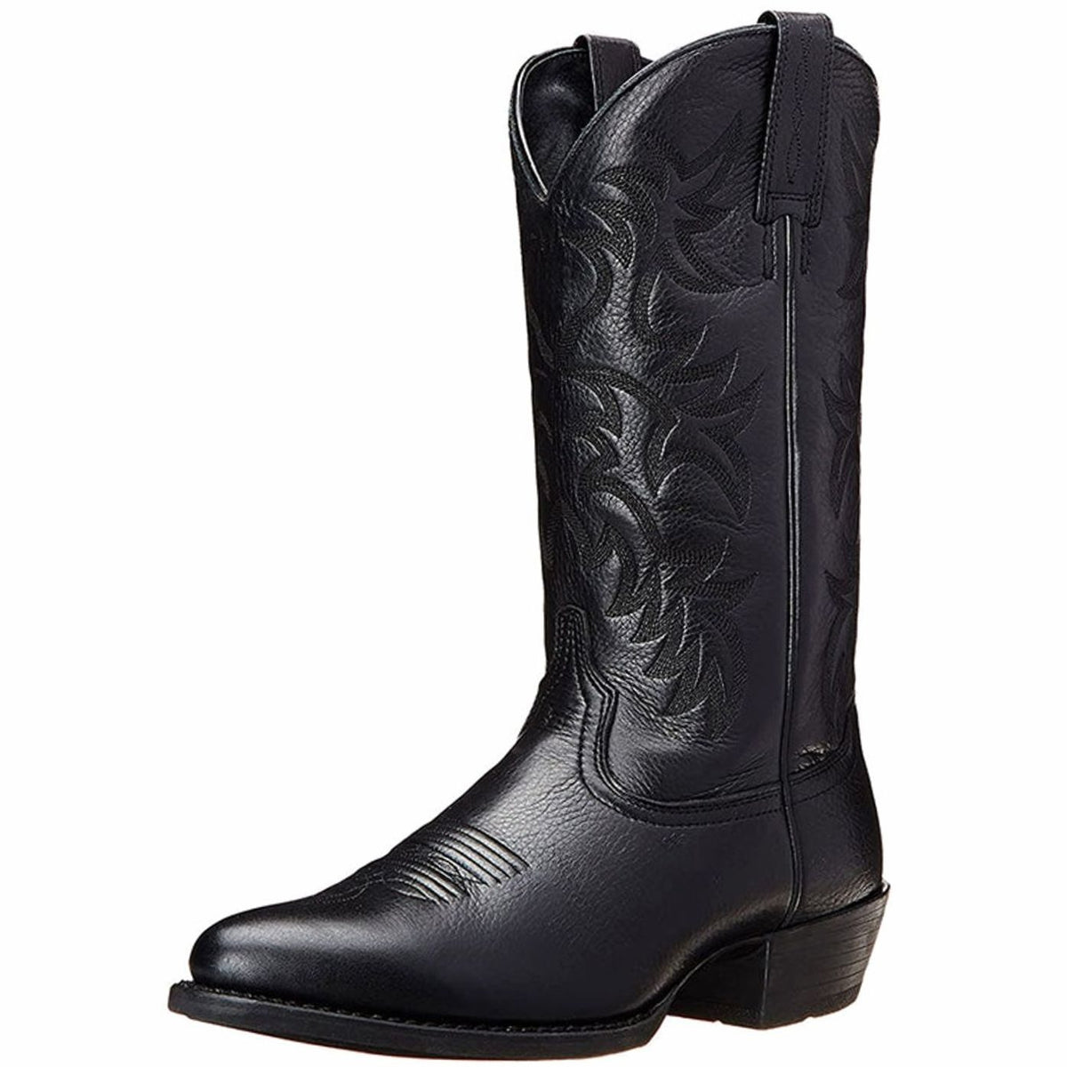 Women's Embroidered Western Cowboy Mid-Calf Block Heel Boots