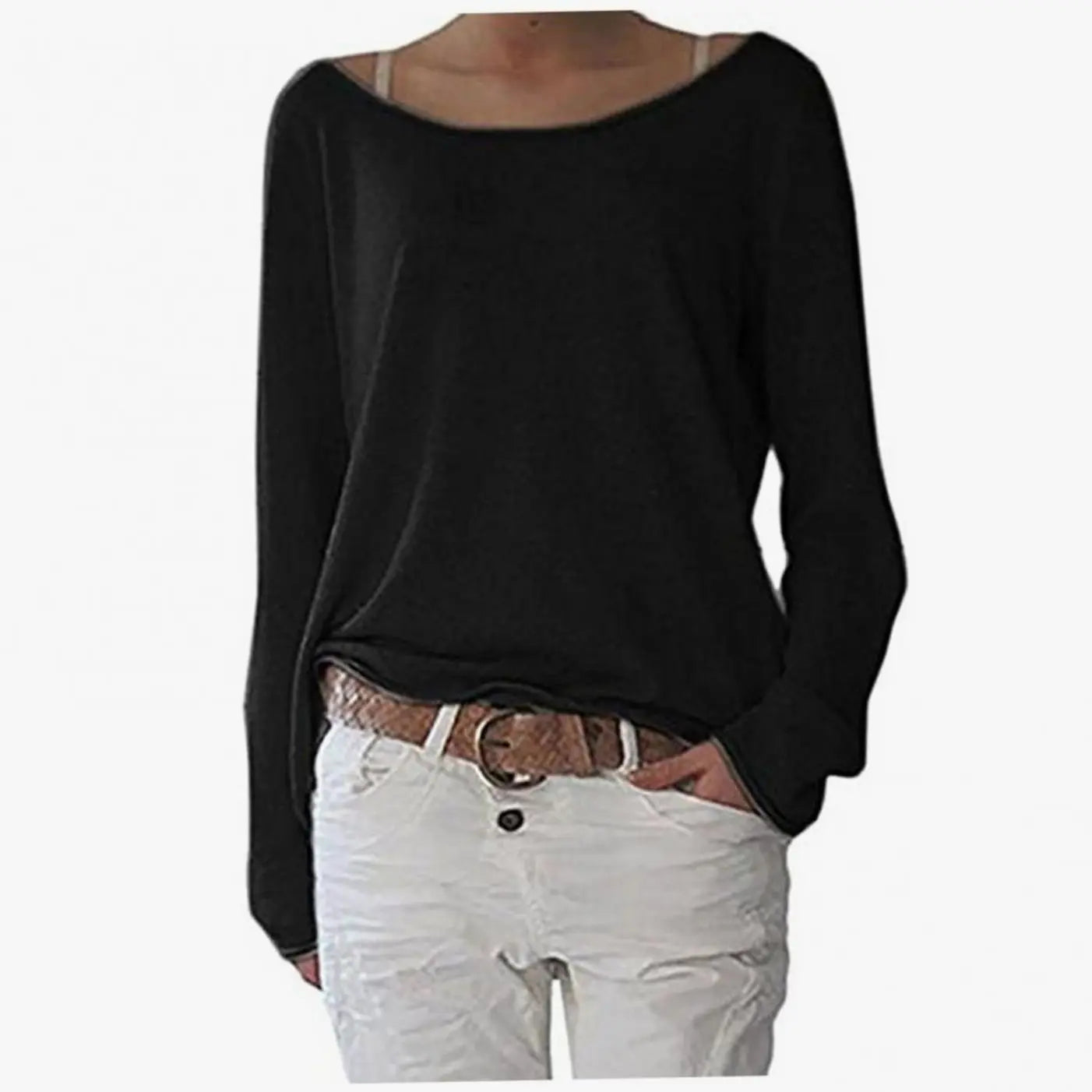 Women's Everyday Crew Neck Long-Sleeve Knit Sweater
