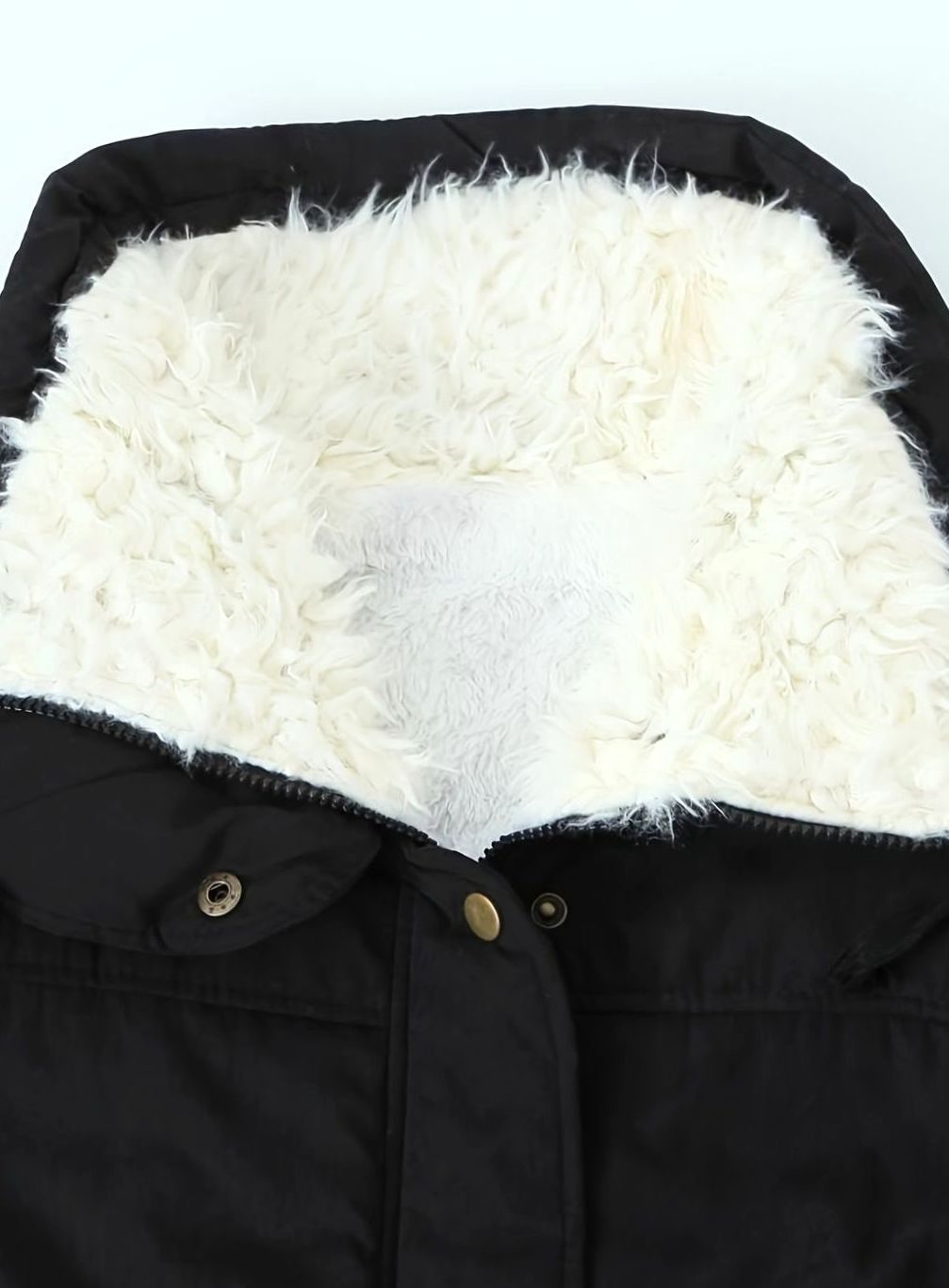 Women's Faux-Fur Collar Drawstring Waist Winter Parka