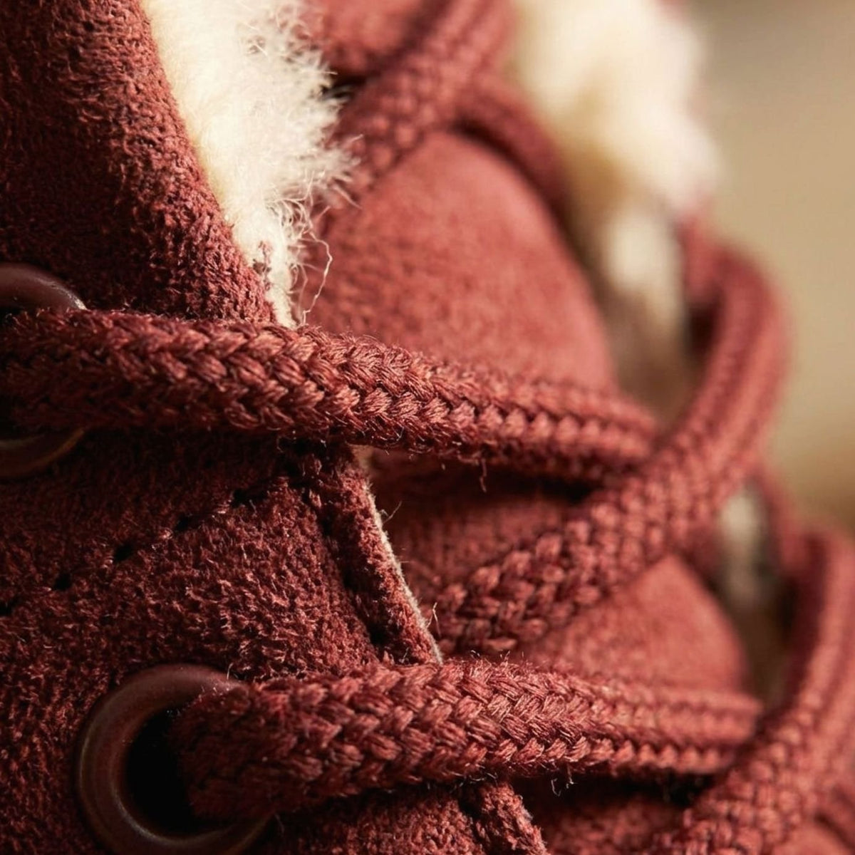 Women's Faux-Suede Fur-Lined Lace-Up Ankle Boots