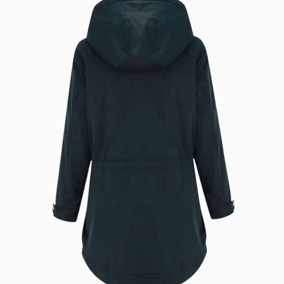 Women's Fleece-Lined Hooded Parka Coat Adjustable Waist