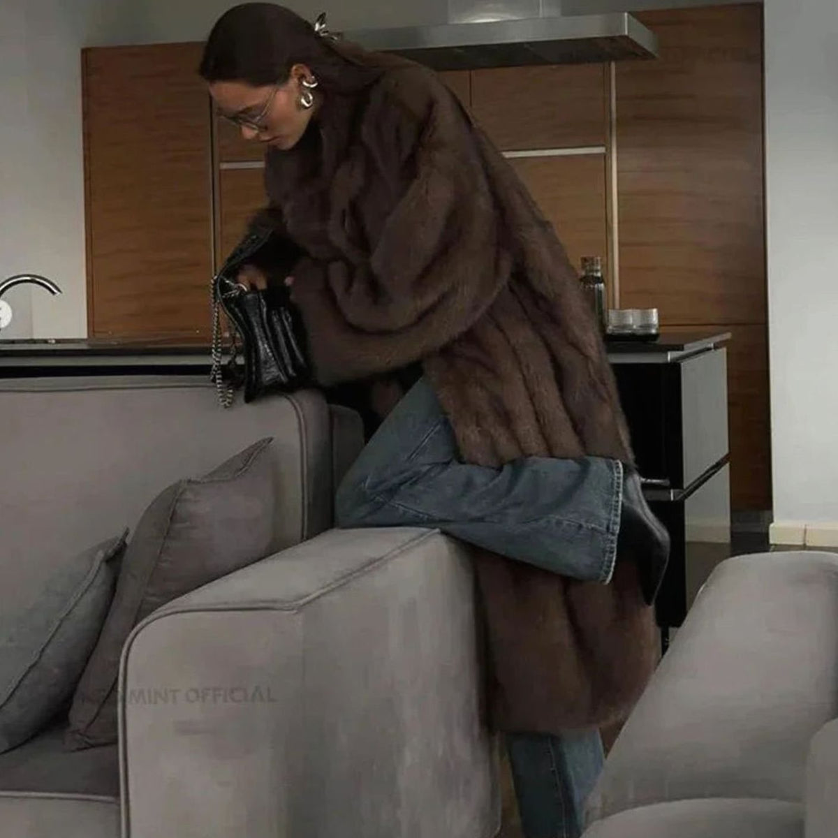 Women's Full-Length Faux Fur Oversized Winter Coat