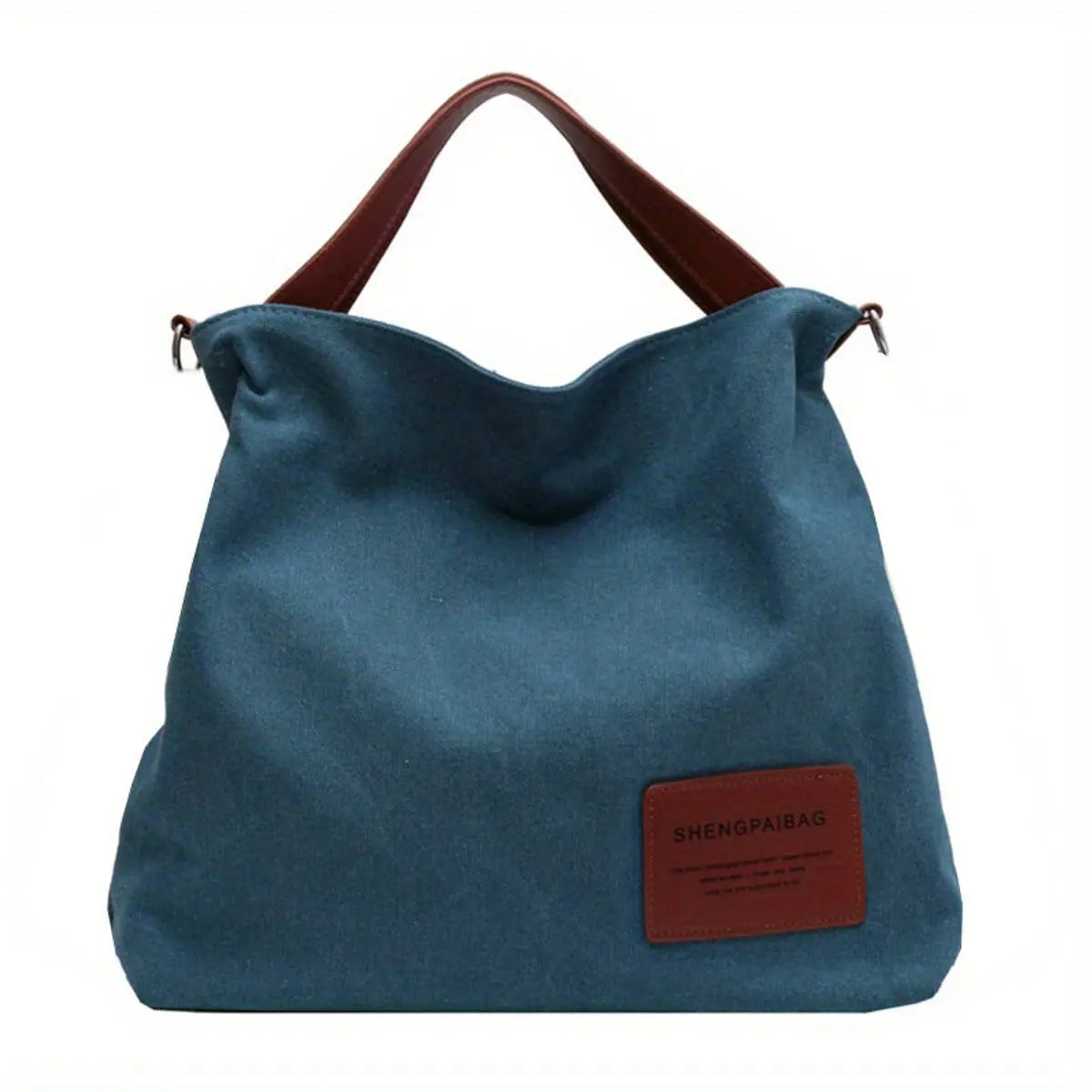 Women's Large Slouchy Canvas Tote Bag Adjustable Shoulder Strap