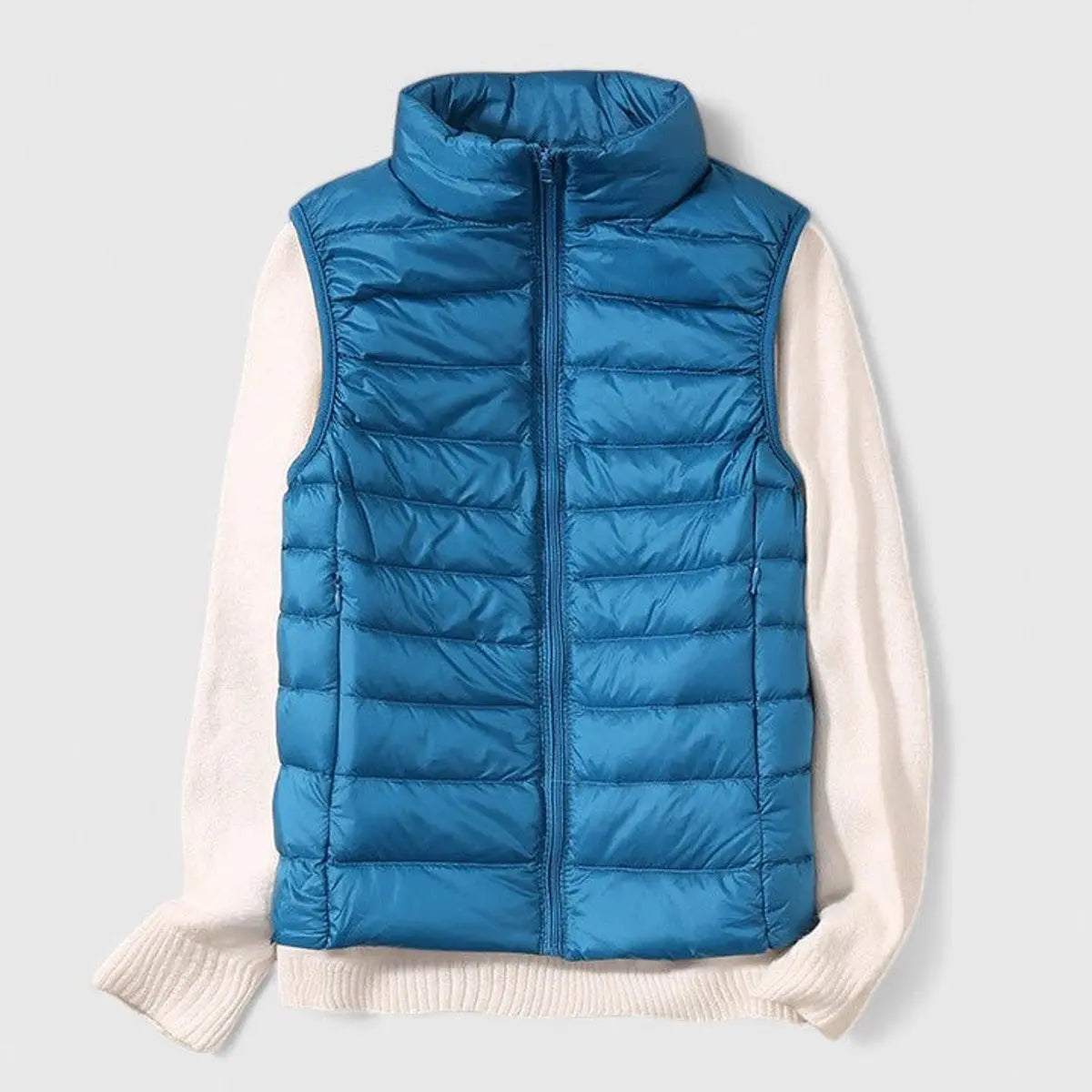 Women's Lightweight Quilted Puffer Vest Sleeveless Gilet - Sky Blue