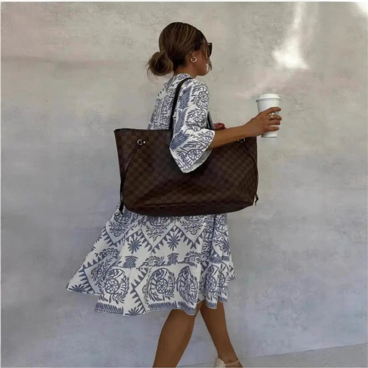 Women's Loose Fit Floral Print Tunic Dress