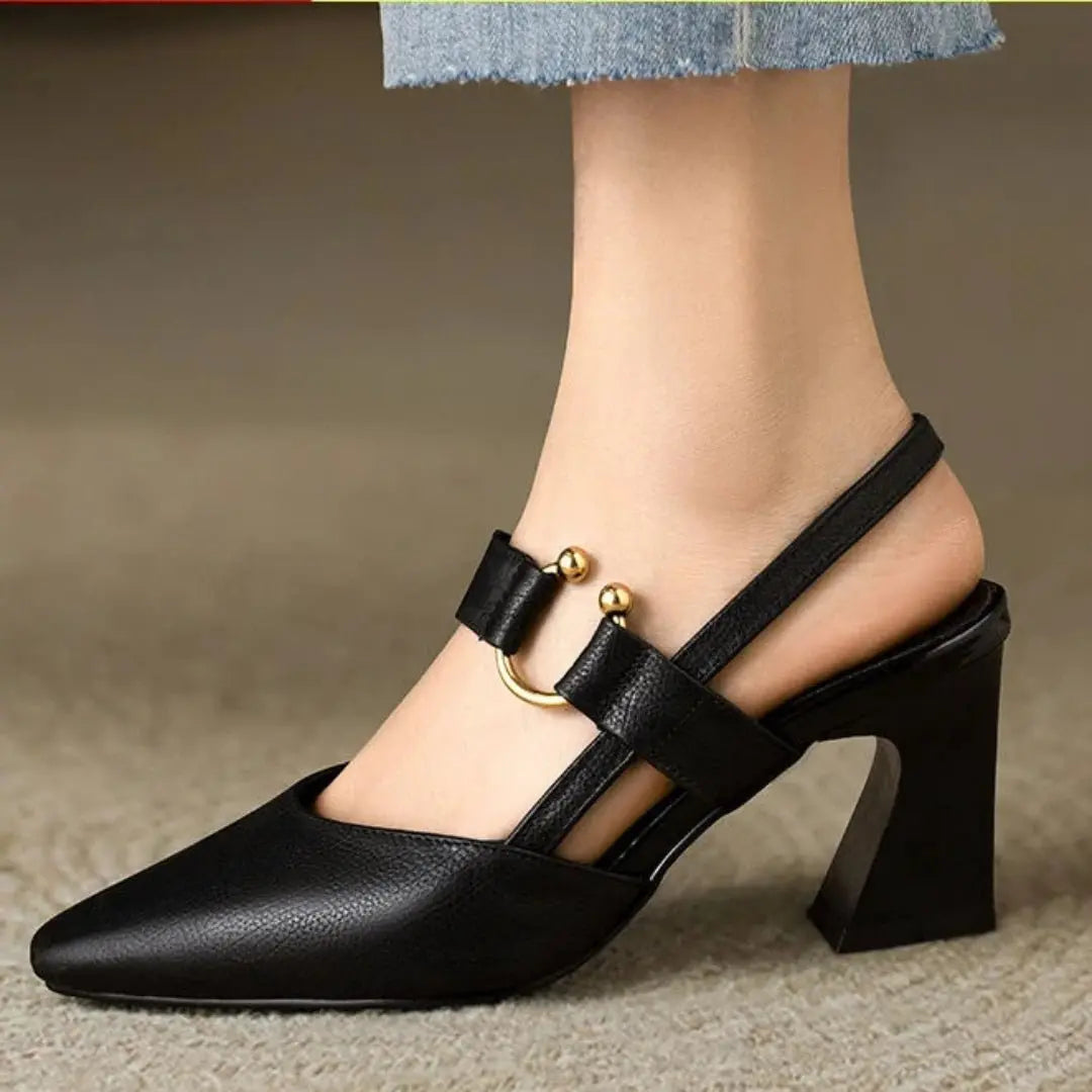Women's Mary Jane Block Heels T-Bar Orthopedic Comfort - Black