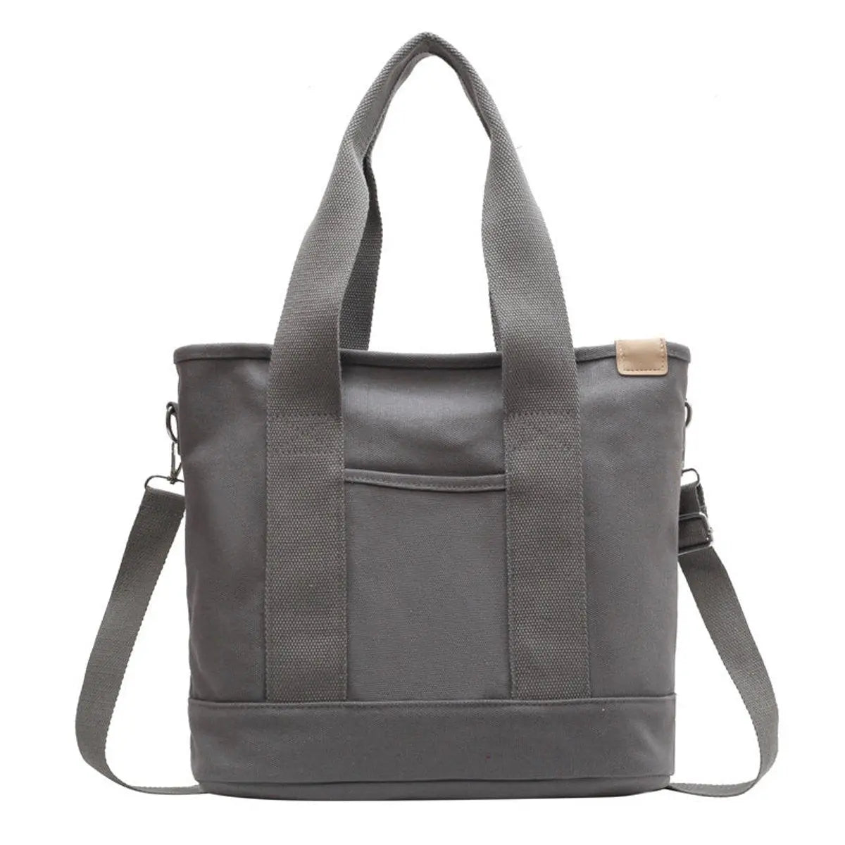 Women's Multifunction Adjustable Strap Canvas Tote Bag - Grey