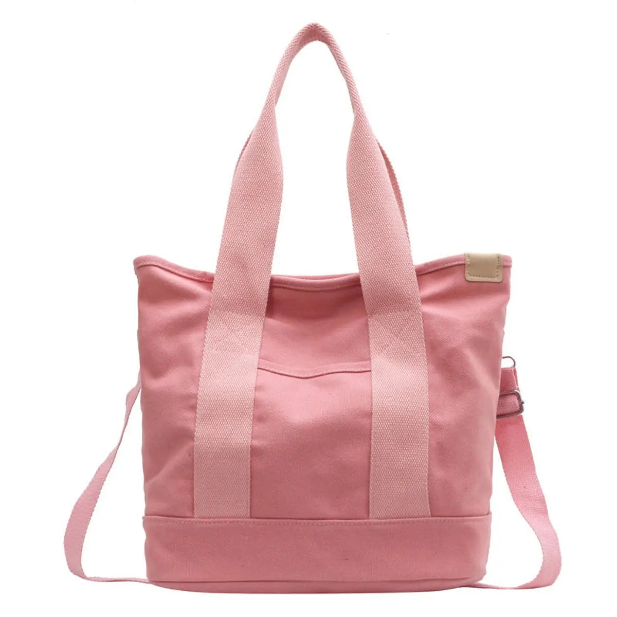Women's Multifunction Adjustable Strap Canvas Tote Bag - Pink