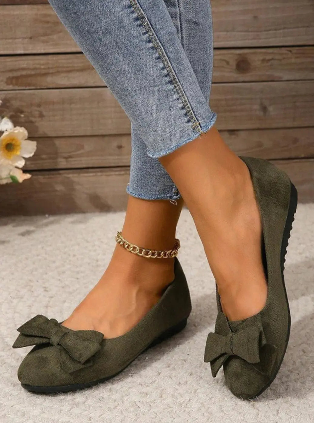 Women's Orthopaedic Bow-Detail Slip-On Comfort Shoes