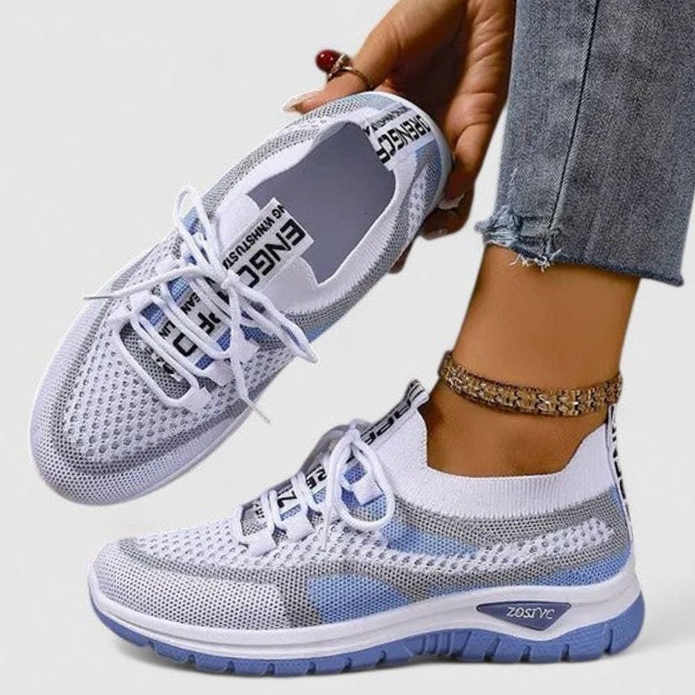 Women's Orthopaedic Lace-Up Breathable Mesh Trainers