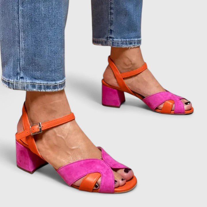 Women's Orthopedic Block Heel Sandals Ankle Strap