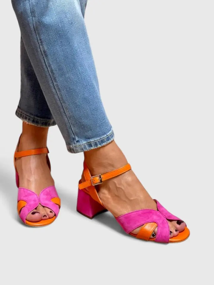 Women's Orthopedic Block Heel Sandals Ankle Strap