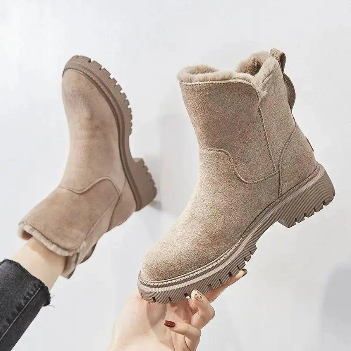 Women's Orthopedic Fur-Lined Zip-Up Ankle Boots