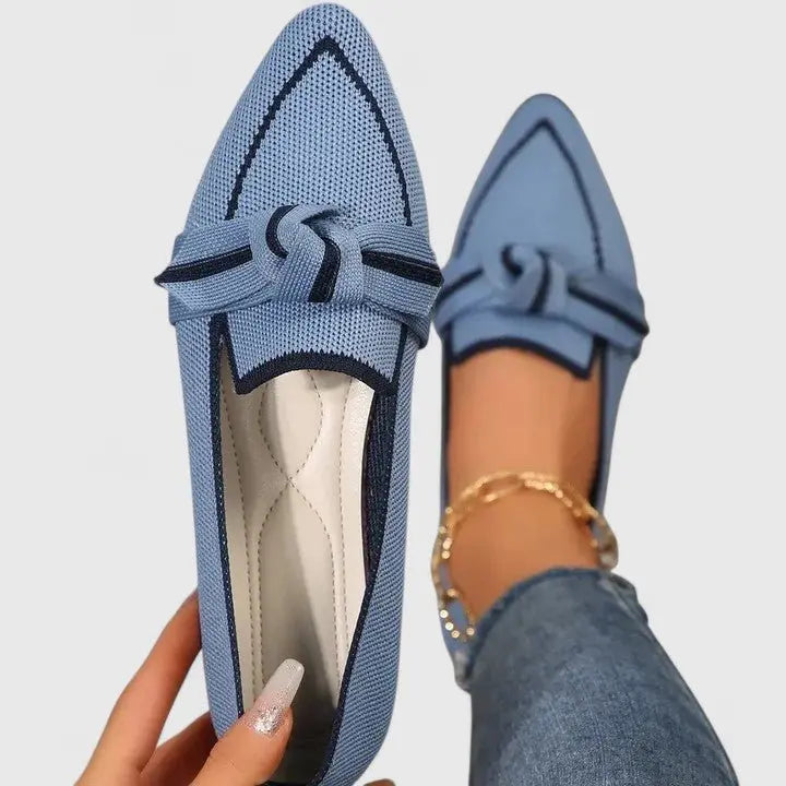 Women's Orthopedic Loafers Slip-On Comfort Arch Support - Light Blue