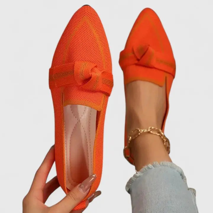 Women's Orthopedic Loafers Slip-On Comfort Arch Support - Orange