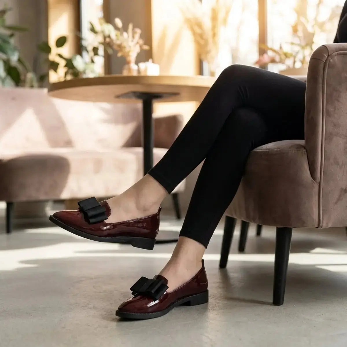 Women's Orthopedic Pointed Toe Loafers Patent Leather