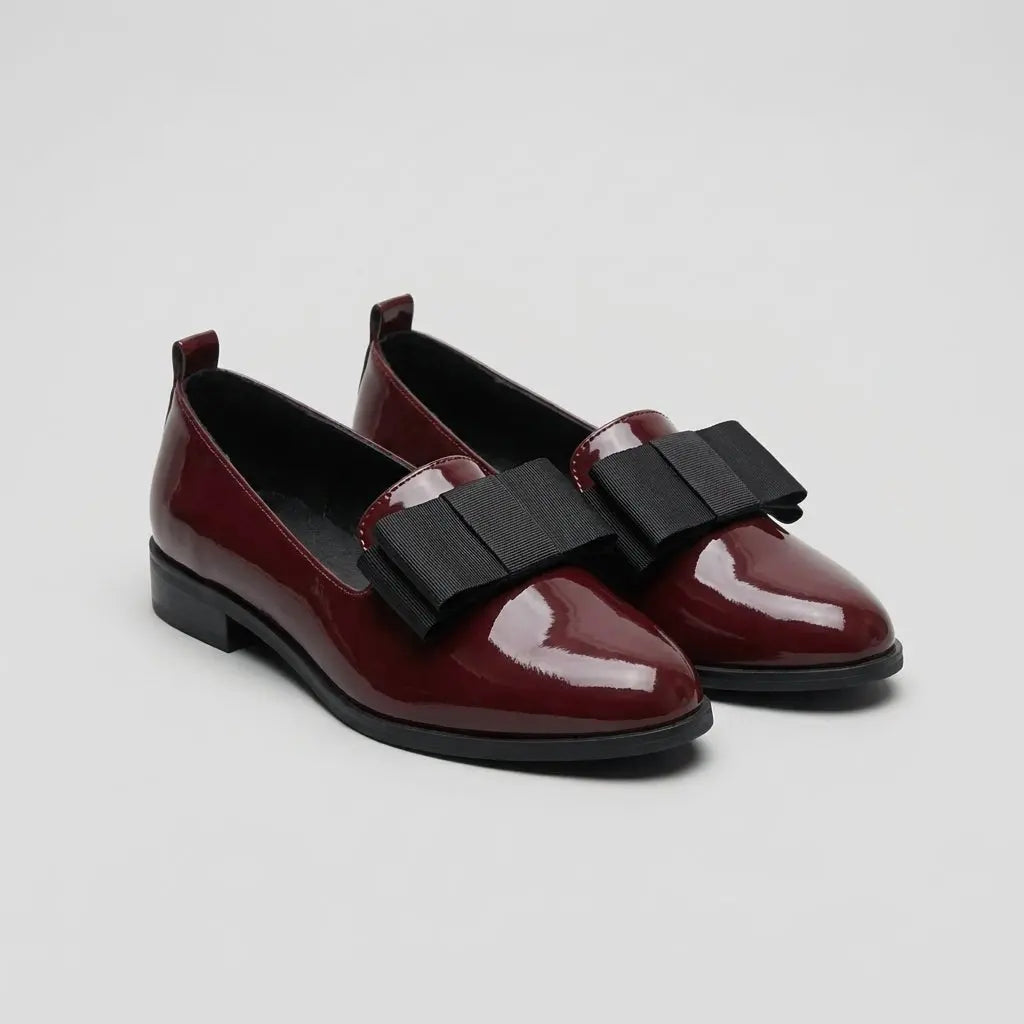 Women's Orthopedic Pointed Toe Loafers Patent Leather