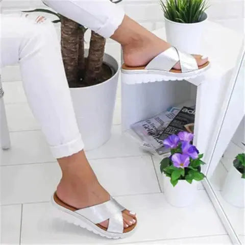 Women's Orthopedic Sandals Cross Strap Comfort Sole