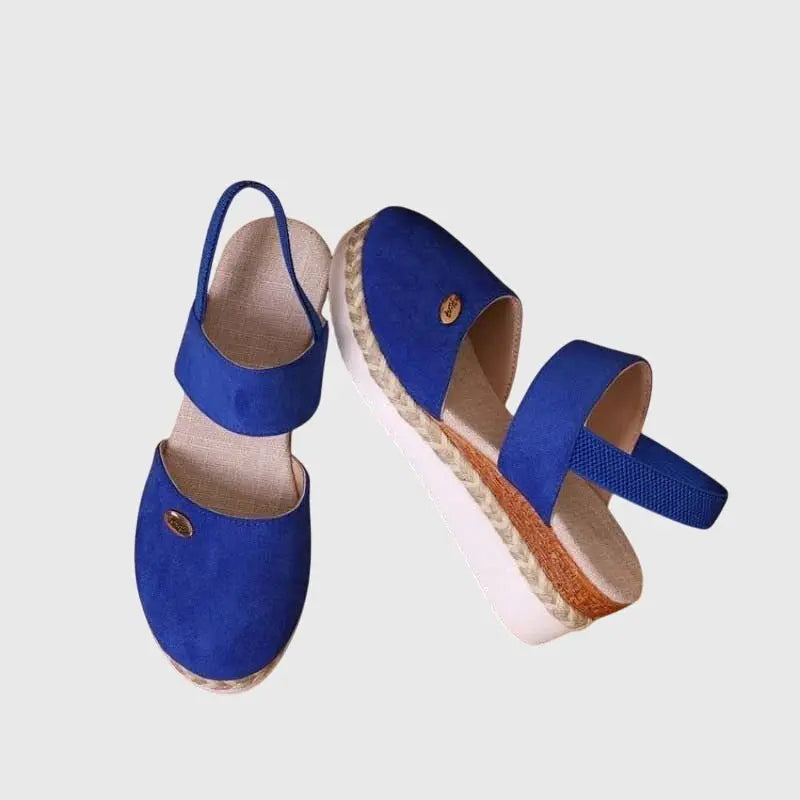 Women's Orthopedic Sandals Slip-On Platform Comfort - Blue