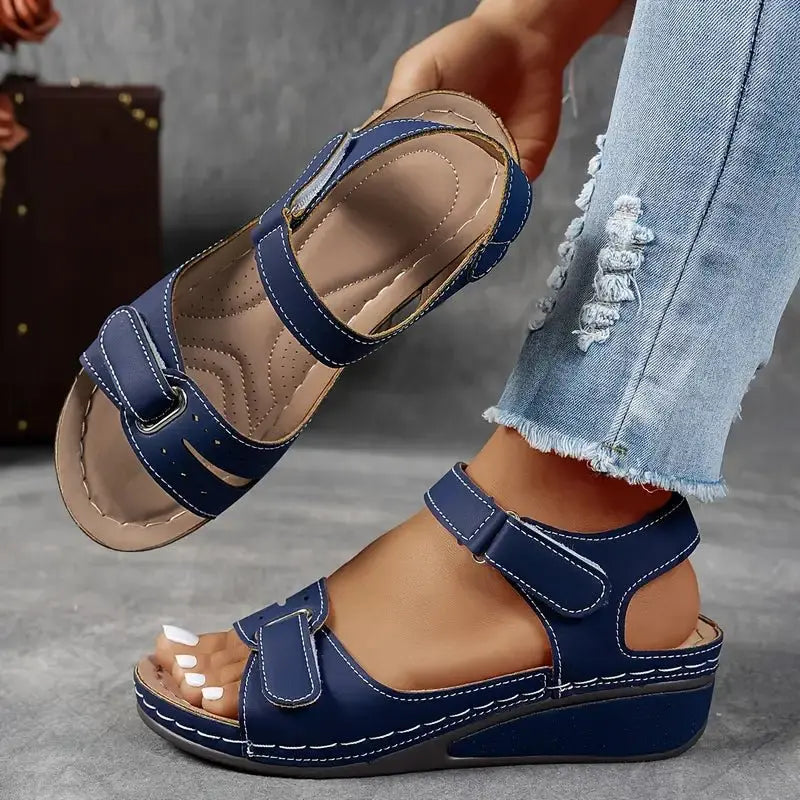 Women's Orthopedic Sandals Wedge Heel Adjustable Straps