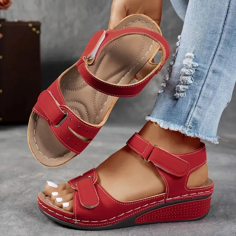 Women's Orthopedic Sandals Wedge Heel Adjustable Straps