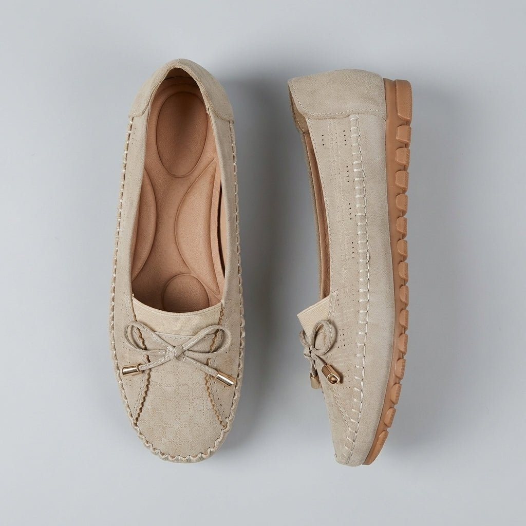 Women's Orthopedic Slip-On Bow Loafers Perforated