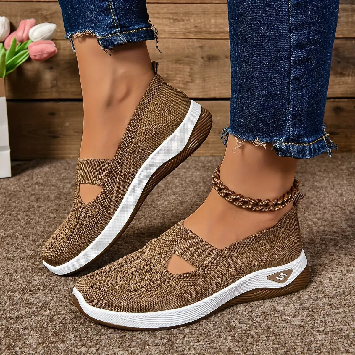 Women's Orthopedic Slip-On Comfortable Sandals Knit Trainers