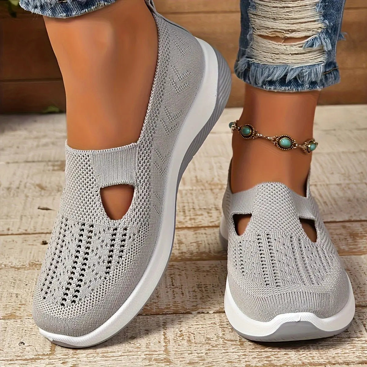 Women's Orthopedic Slip-On Comfortable Sandals Knit Trainers