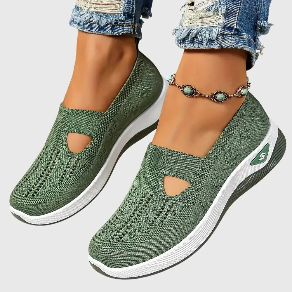 Women's Orthopedic Trainers Slip-On Breathable Mesh Comfort - Green