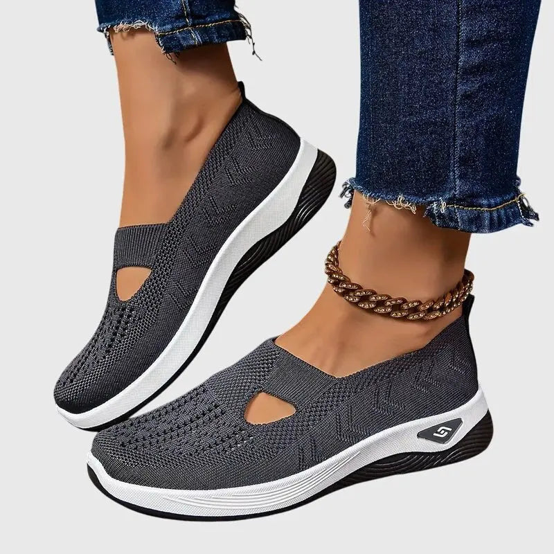 Women's Orthopedic Trainers Slip-On Breathable Mesh Comfort - Gray
