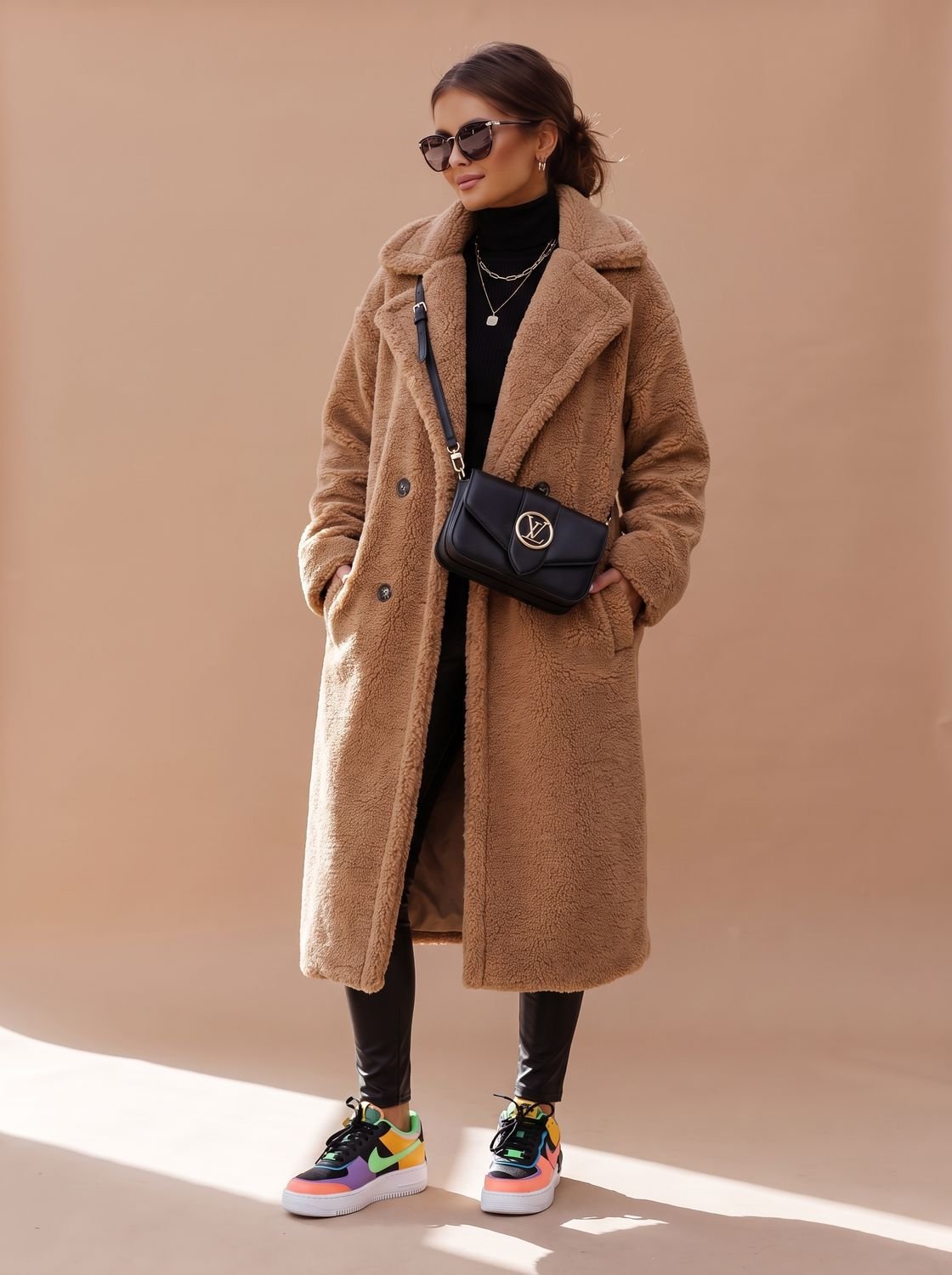 Women's Oversized Teddy Faux Fur Long Winter Coat