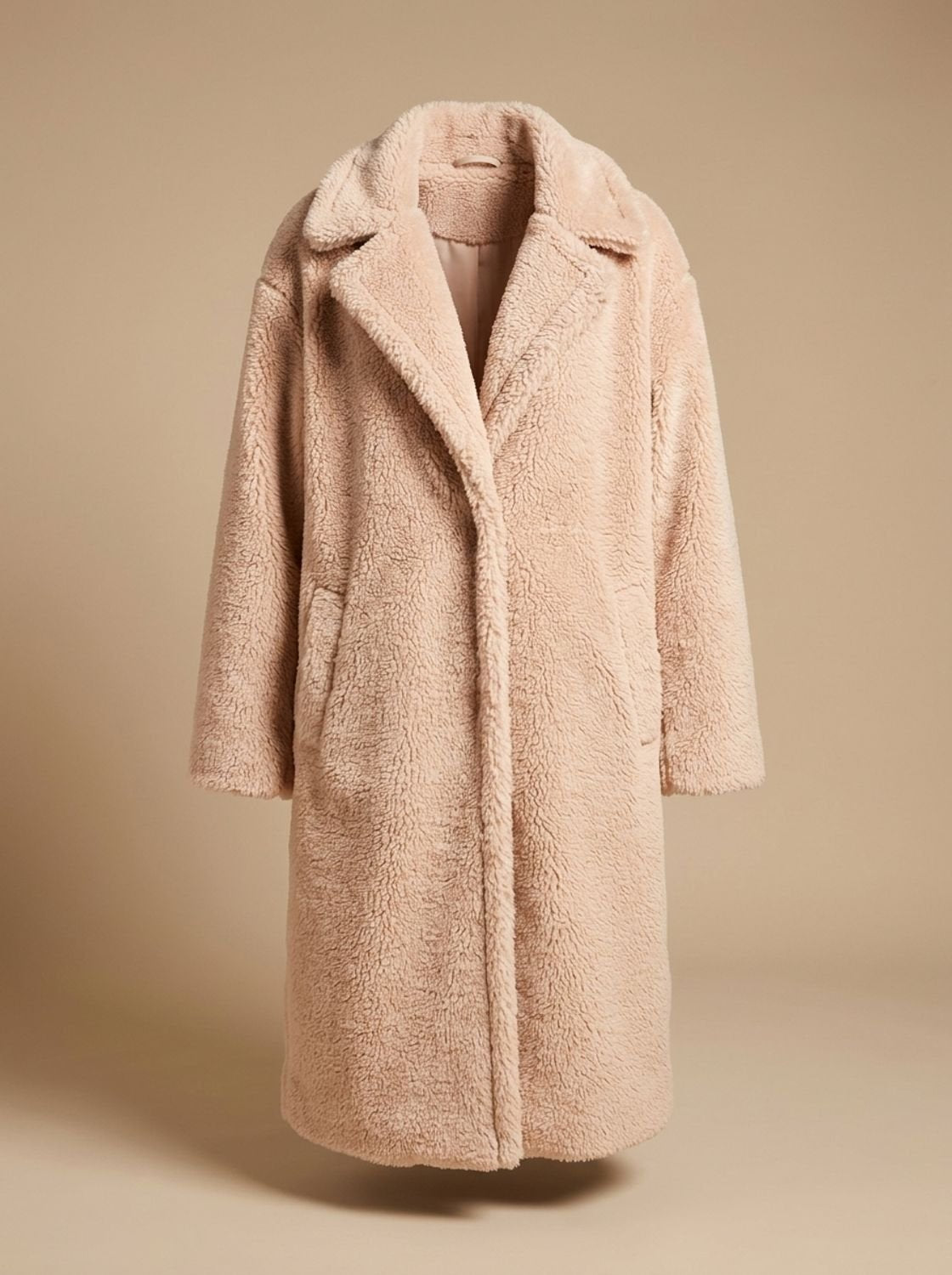 Women's Oversized Teddy Faux Fur Long Winter Coat