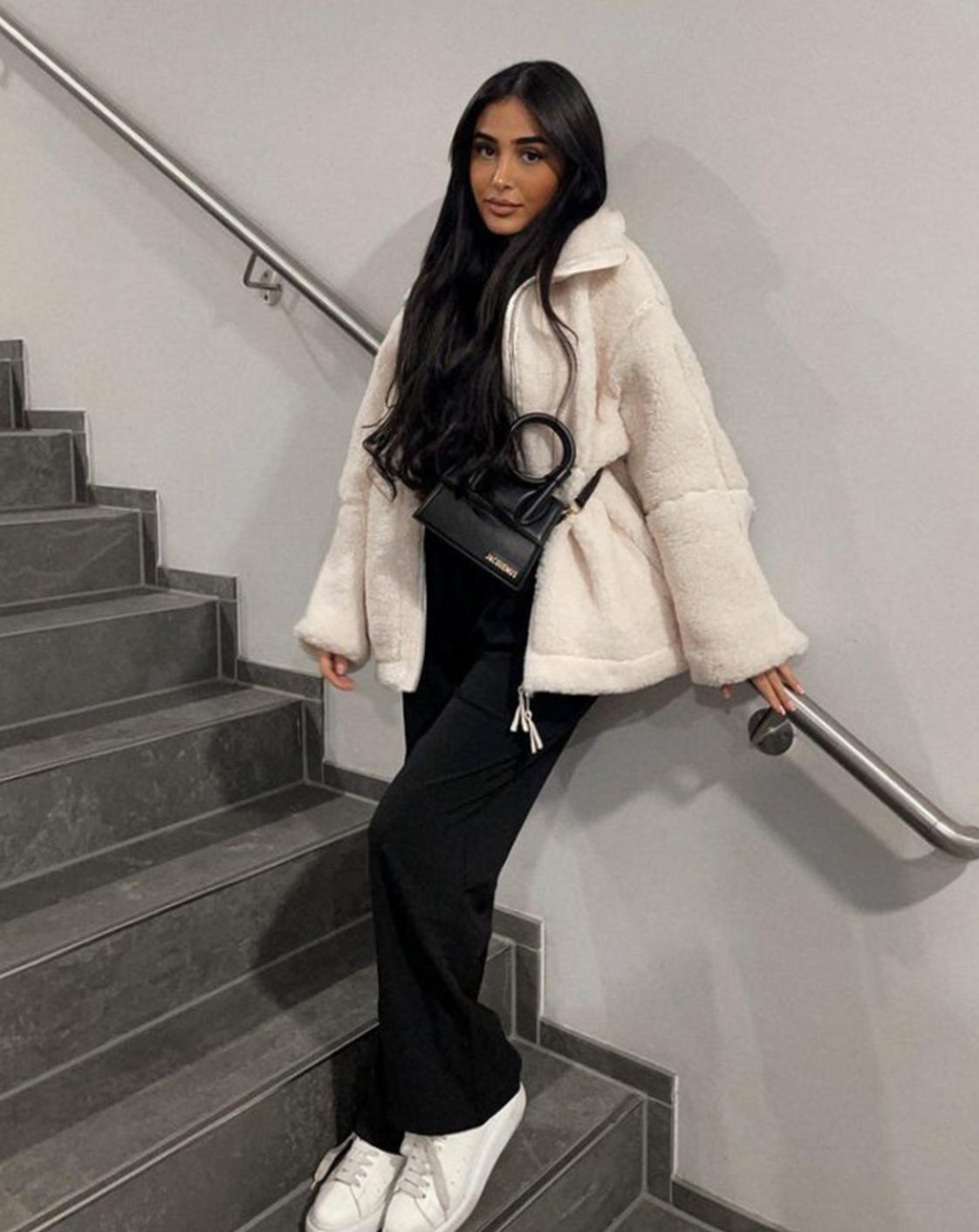 Women's Oversized Teddy Fleece Zip-Up Jacket