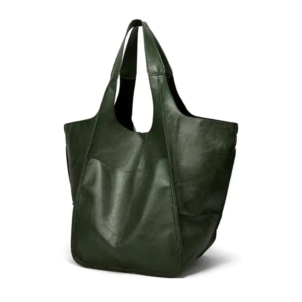 Women's Oversized Vegan Leather Magnetic Closure Tote Bag