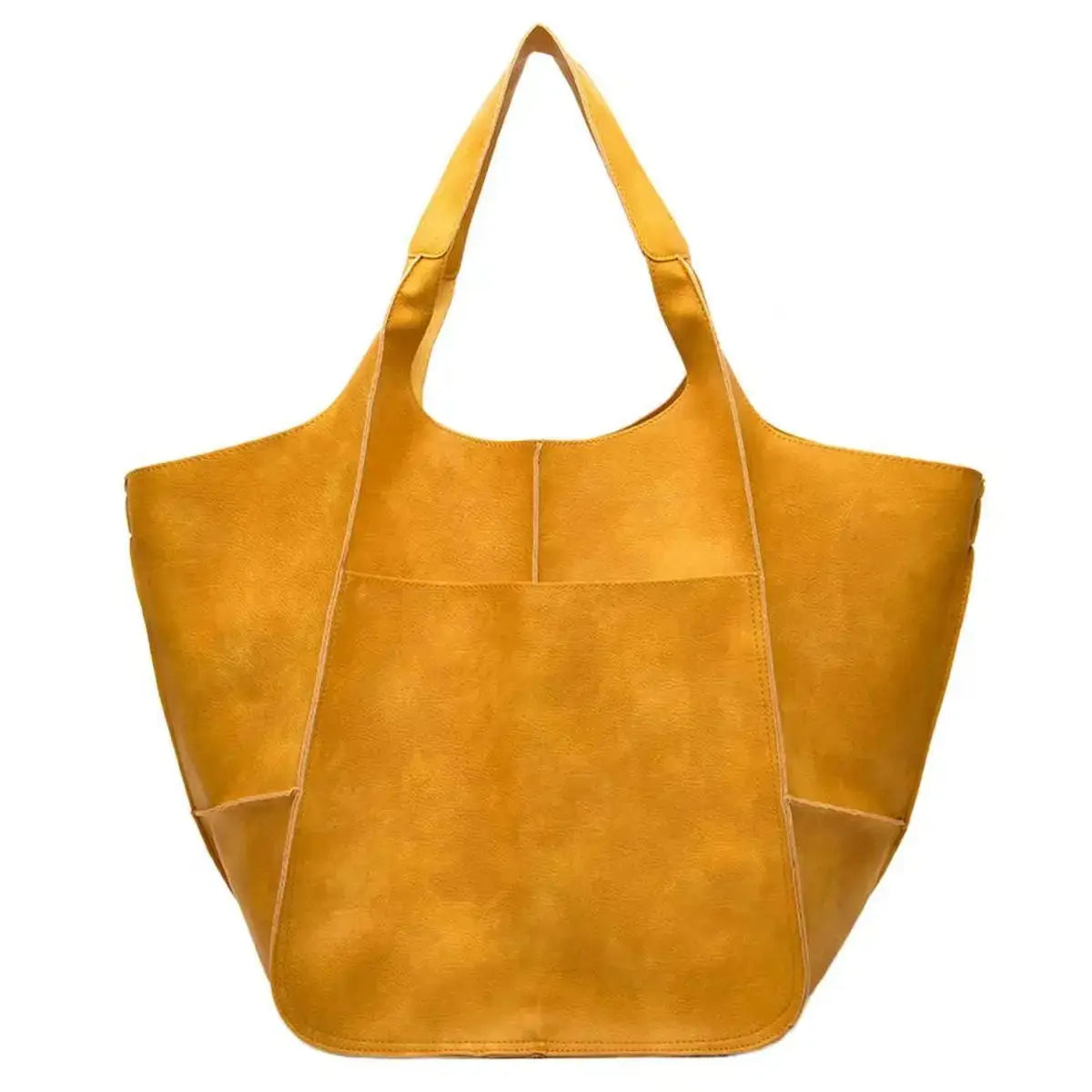 Women's Oversized Vegan Leather Magnetic Closure Tote Bag