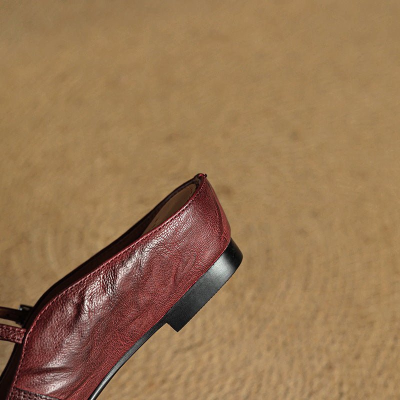 Women's Pointed Toe Mary Jane Mules with Ankle Strap