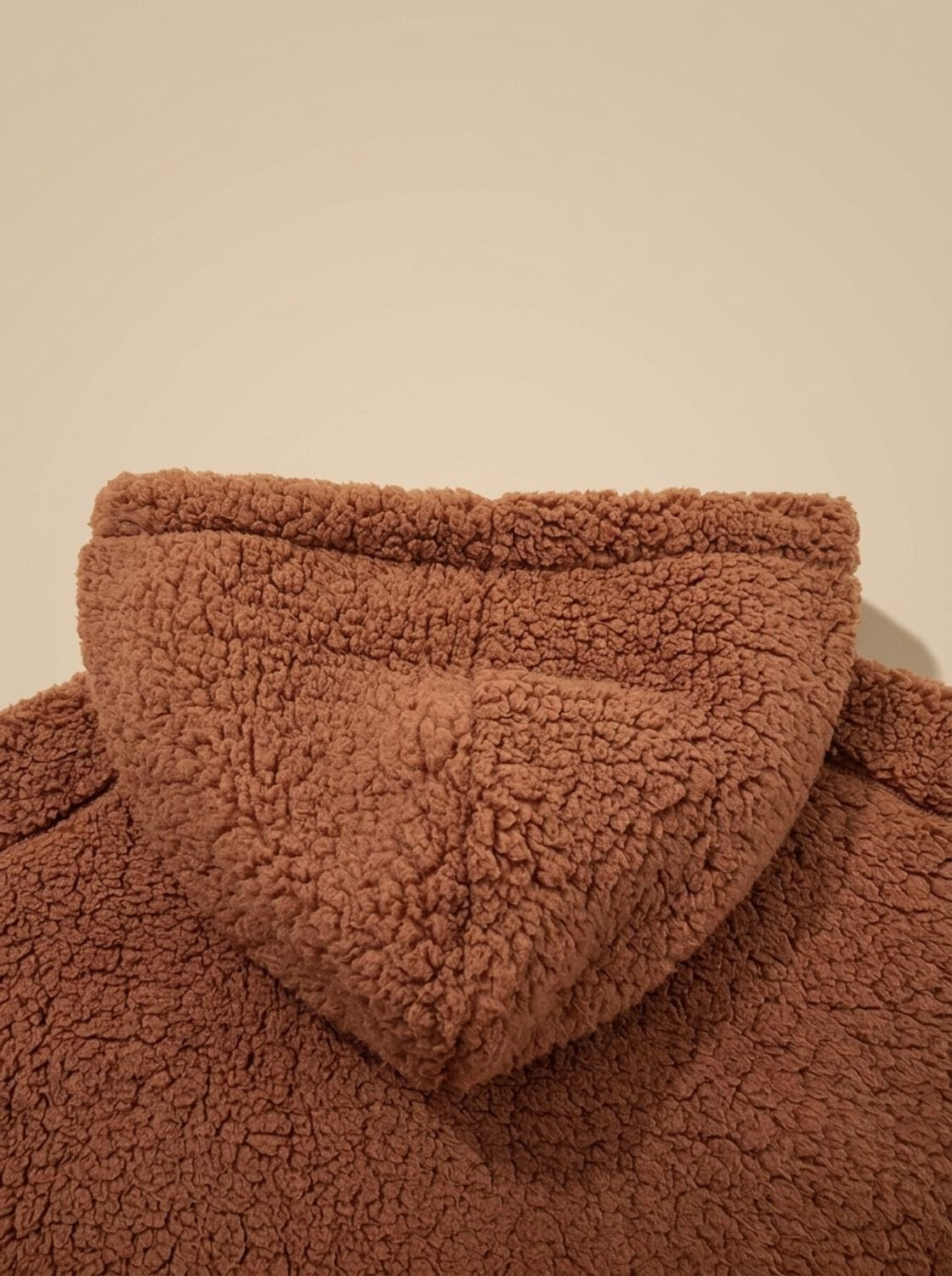 Women's Relaxed-Fit Hooded Teddy Zip Up Jacket