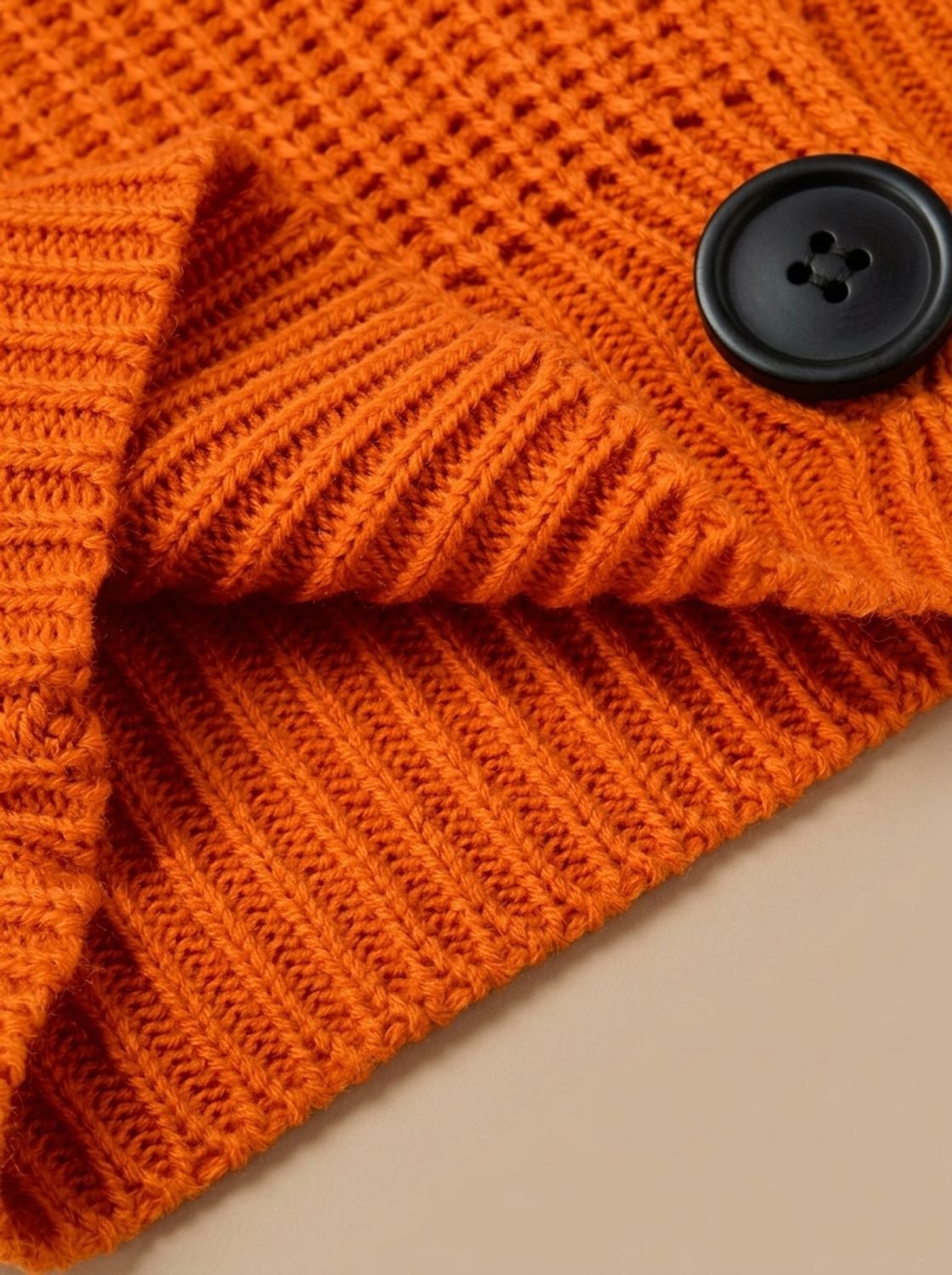 Women's Relaxed-Fit Ribbed Knit Folded Collar Pullover Jumper