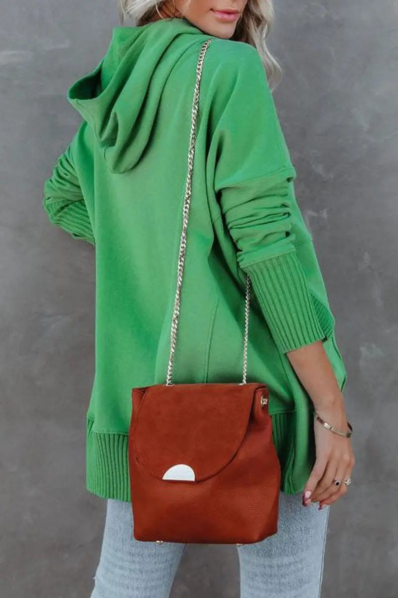 Women's Relaxed Hooded Drawstring Pullover Tunic