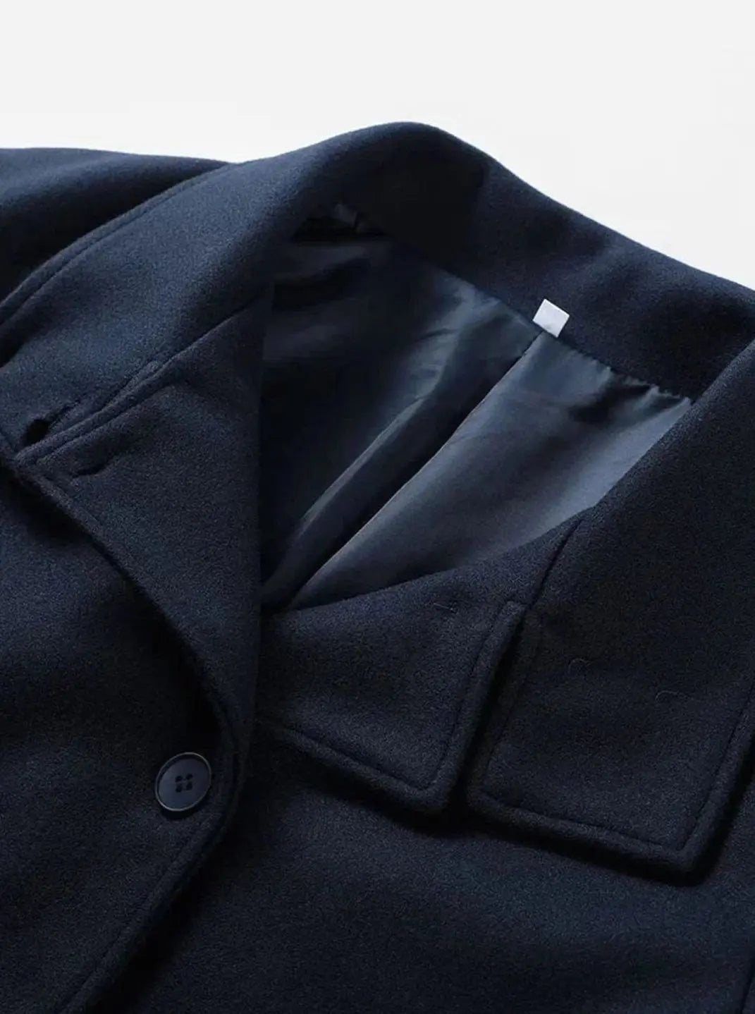 Women's Short Button-Up High-Collar Coat