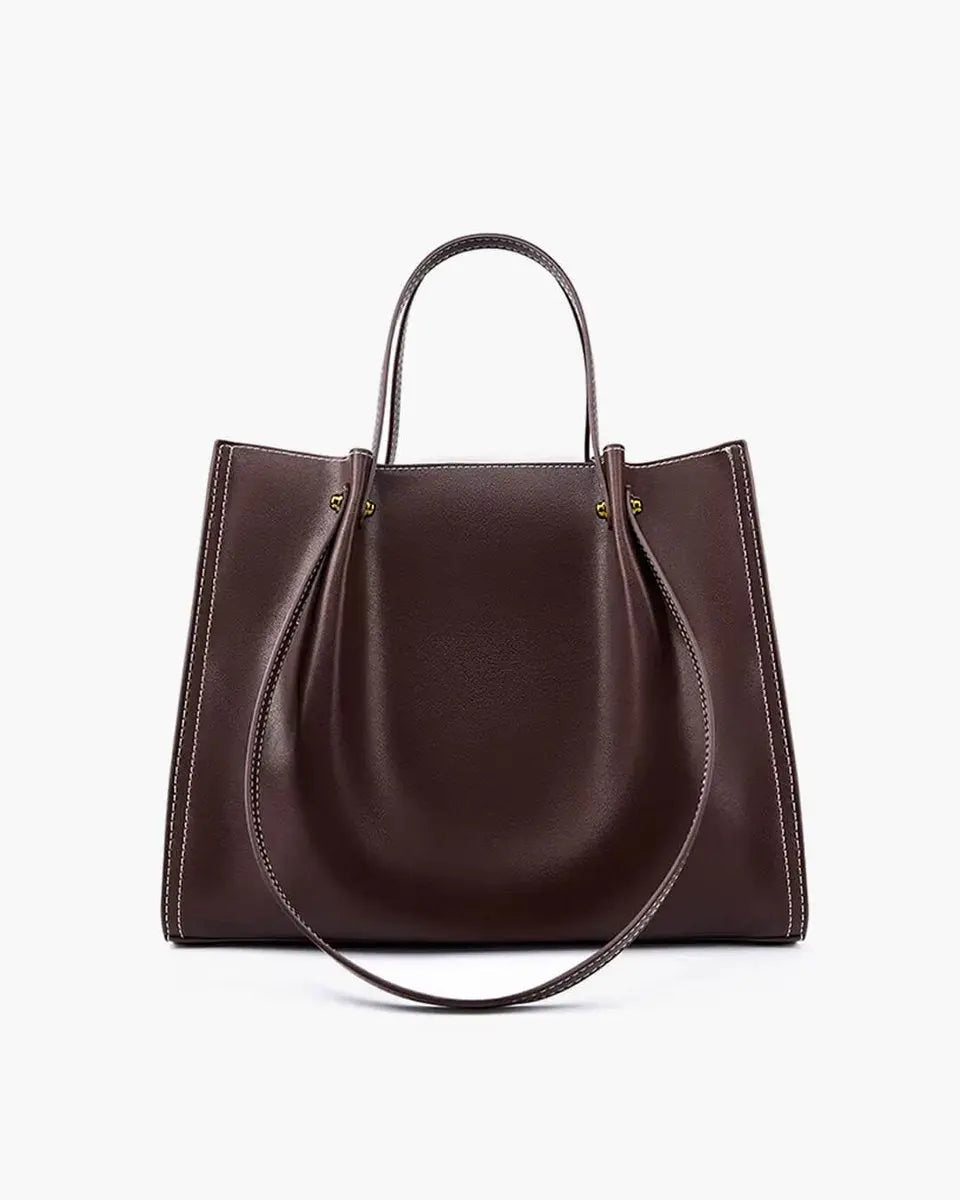 Women's Vegan Leather Minimalist Everyday Tote Bag
