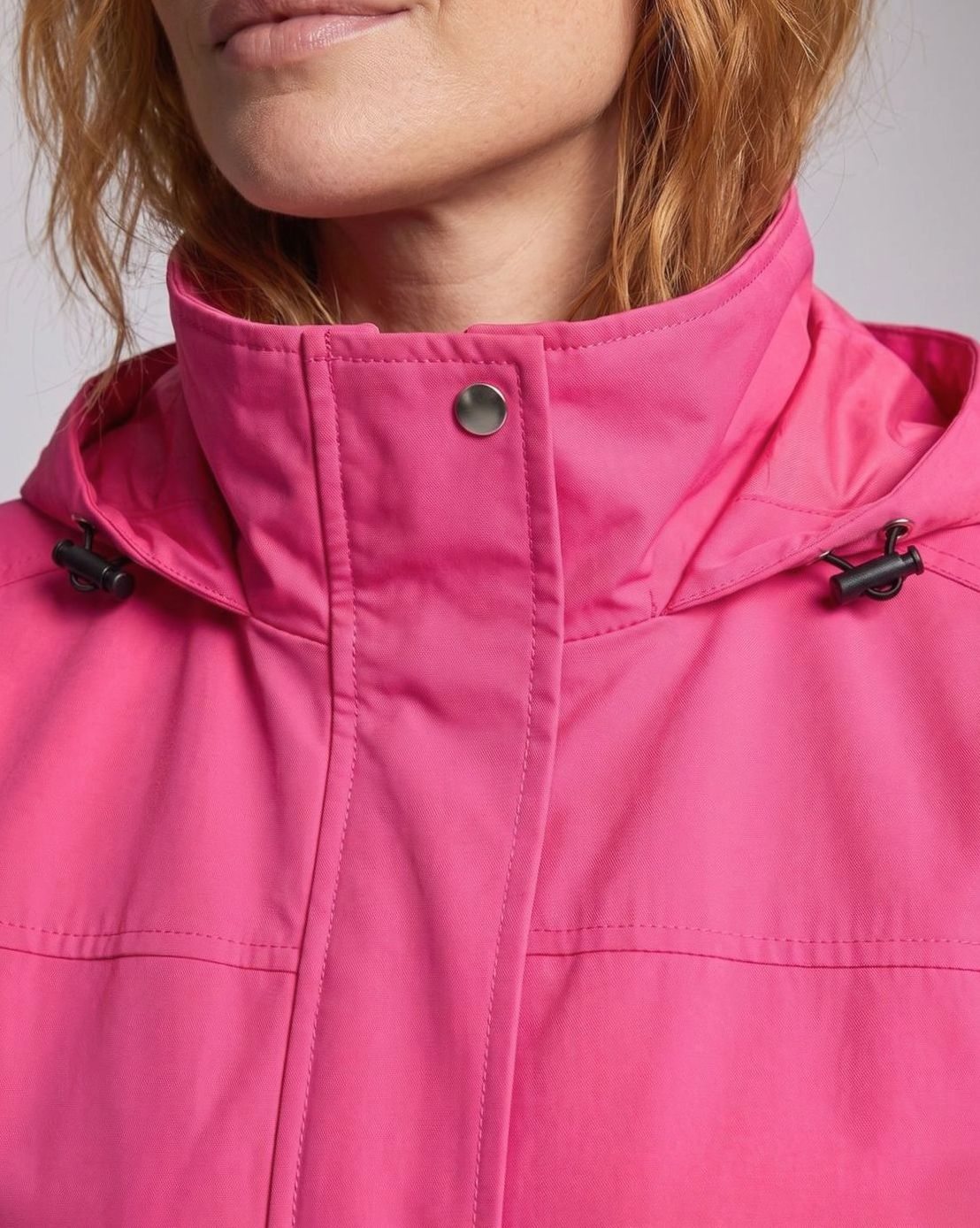 Women's Water-Repellent Hooded Longline Parka Drawstring Waist