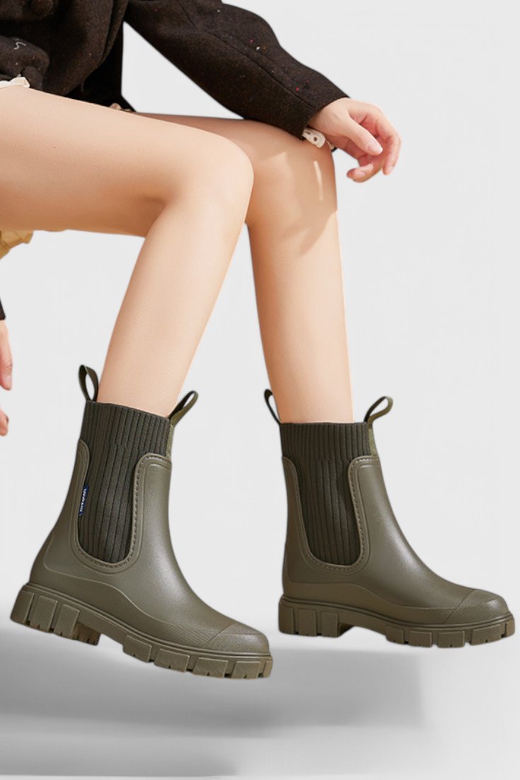 Women's Waterproof Boots Chelsea Style Ankle
