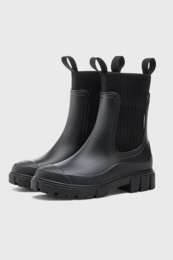 Women's Waterproof Boots Chelsea Style Ankle - Black