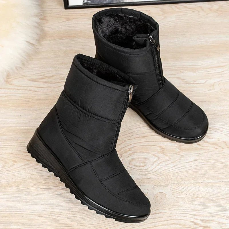 Women's Waterproof Boots Quilted Winter Ankle