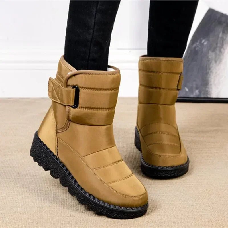 Women's Waterproof Boots Quilted Winter Ankle